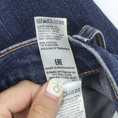 Marks and Spencer Women's Blue Straight Jeans Size 12