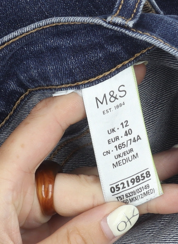 Marks and Spencer Women's Blue Straight Jeans Size 12