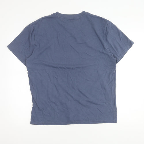 Hollister Men's Blue Crew Neck Relaxed Fit T-Shirt L