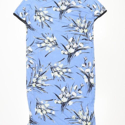 Marks and Spencer Blue Floral Women's Dress Size 14