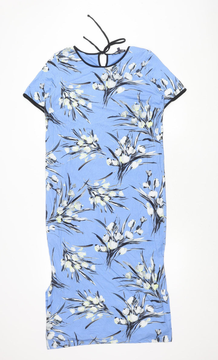 Marks and Spencer Blue Floral Women's Dress Size 14