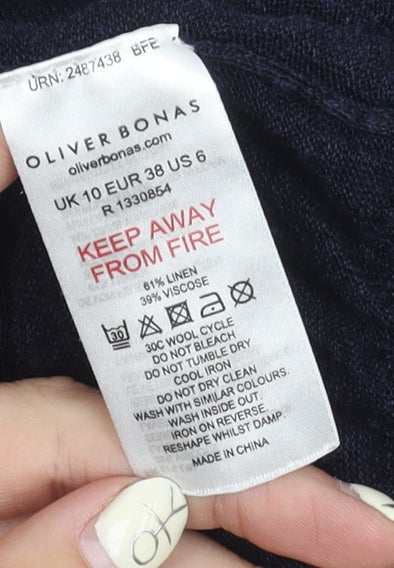 Oliver Bonas Women's Blue Jumper Size 10