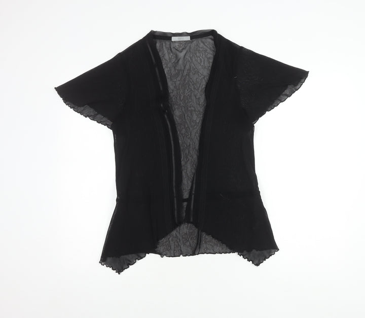 Marks and Spencer Women's Black Short Sleeve Open Front Cover-up
