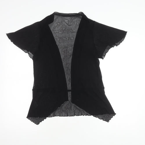 Marks and Spencer Women's Black Short Sleeve Open Front Cover-up