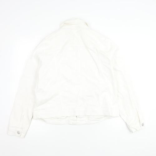 Very Women's White Button-Up Jacket Size 18