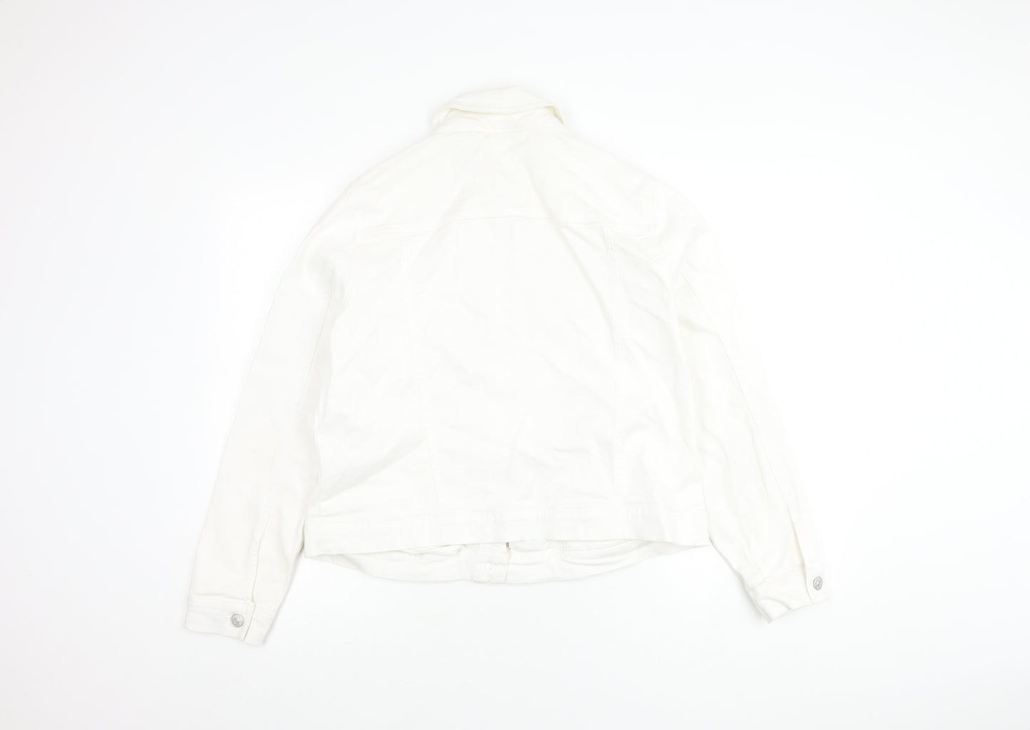 Very Women's White Button-Up Jacket Size 18