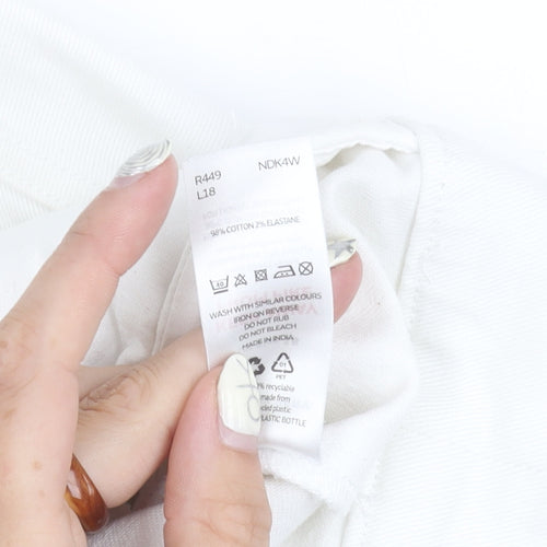 Very Women's White Button-Up Jacket Size 18