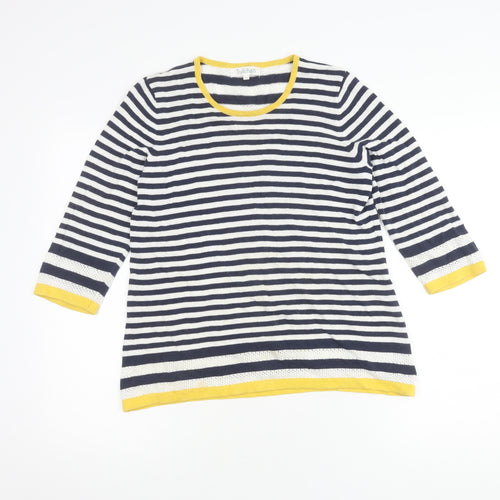 Tulchan Women's Blue Striped Jumper, Size 12