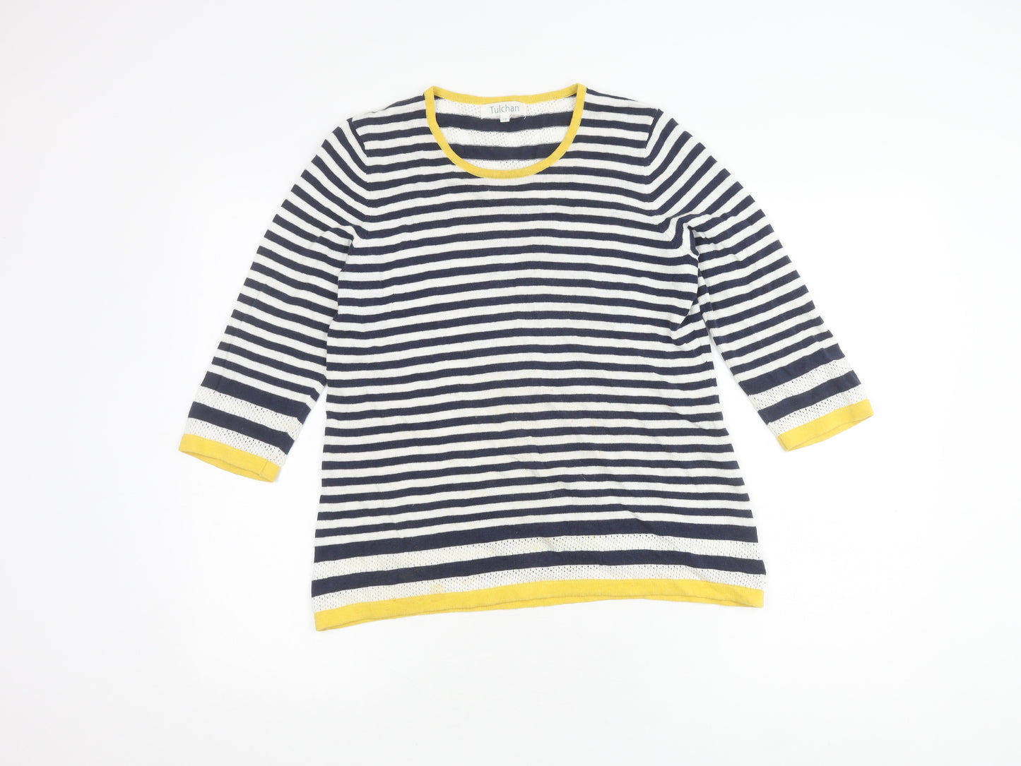 Tulchan Women's Blue Striped Jumper, Size 12