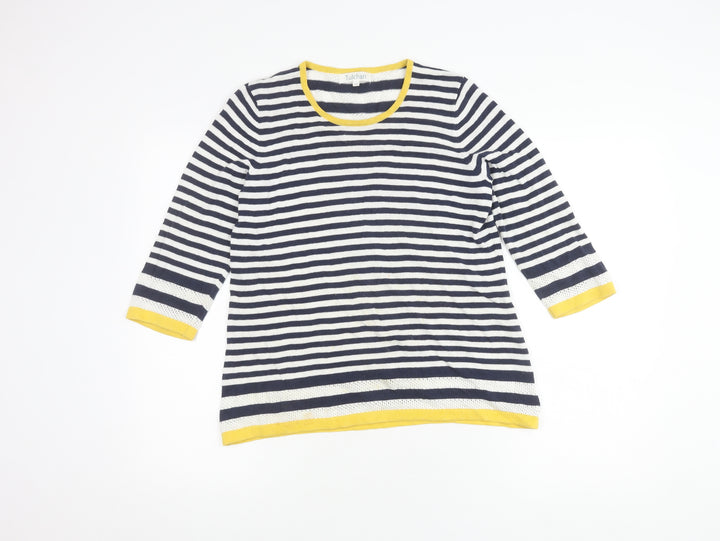 Tulchan Women's Blue Striped Jumper, Size 12
