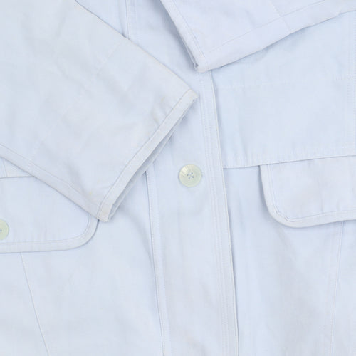 Dales Collection Women's Blue Jacket L Button Detail