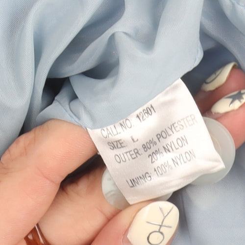 Dales Collection Women's Blue Jacket L Button Detail