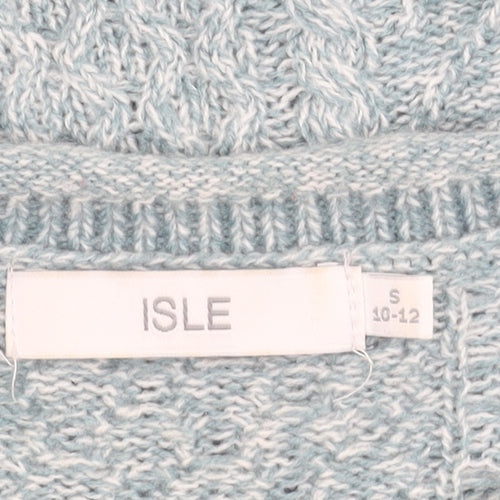 Isle Women's Blue Cable-Knit Acrylic Pullover Jumper - S