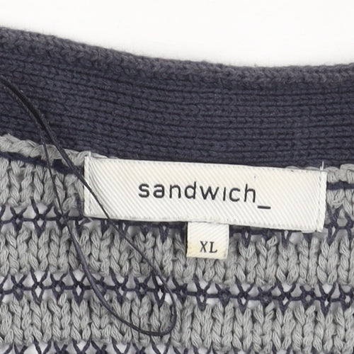 Sandwich Women's Blue Striped Cardigan XL