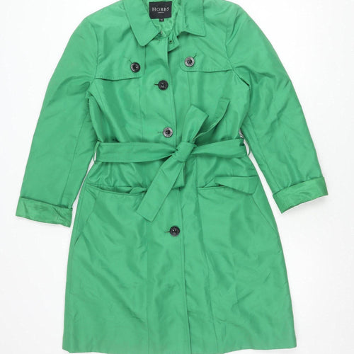 Hobbs Women's Green Trench Coat Size 12