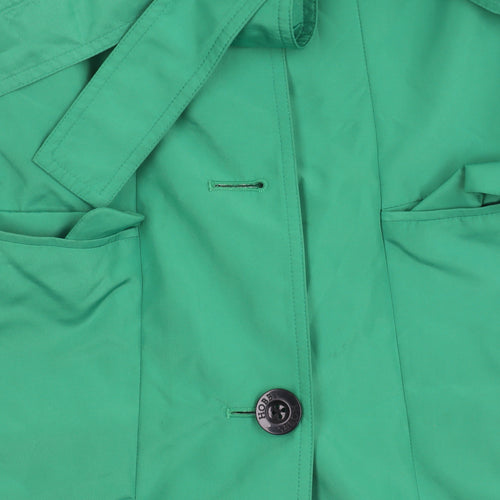 Hobbs Women's Green Trench Coat Size 12