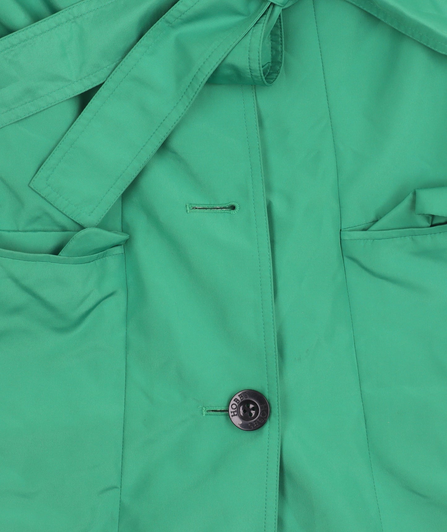 Hobbs Women's Green Trench Coat Size 12