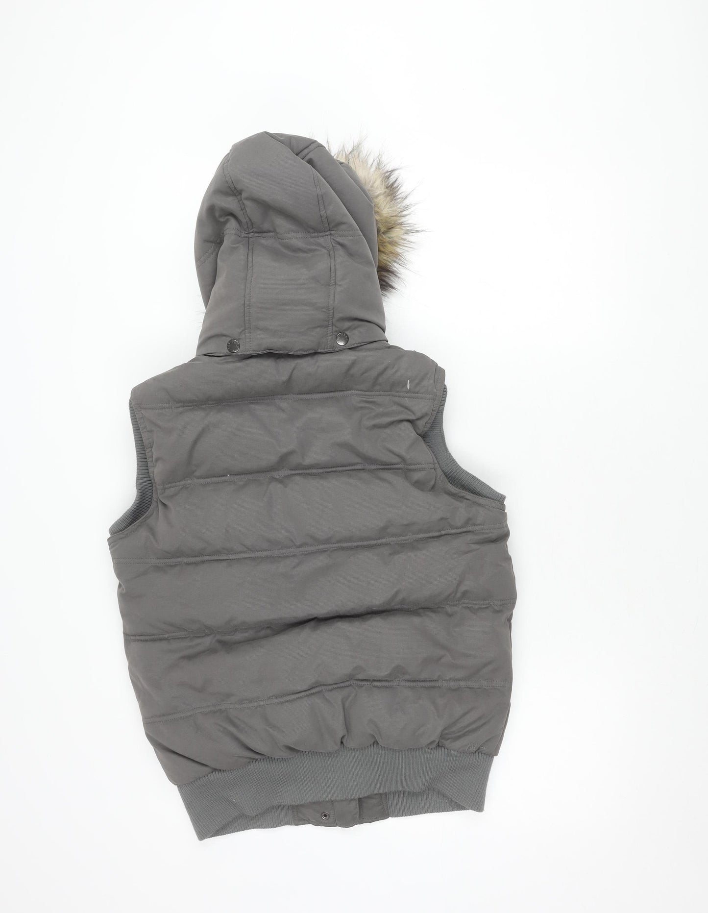 Fat Face Women's Grey Puffer Waistcoat Size 10