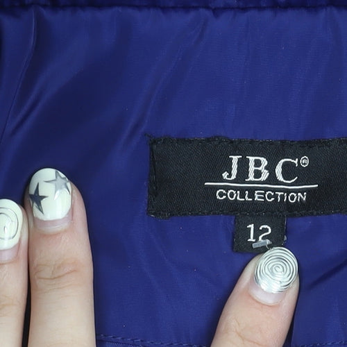 JBC Women's Blue Hooded Jacket Size 12
