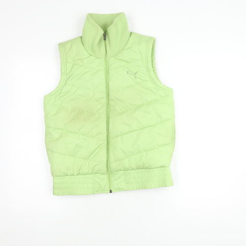 Puma Women's Green Polyester Waistcoat, Size 12
