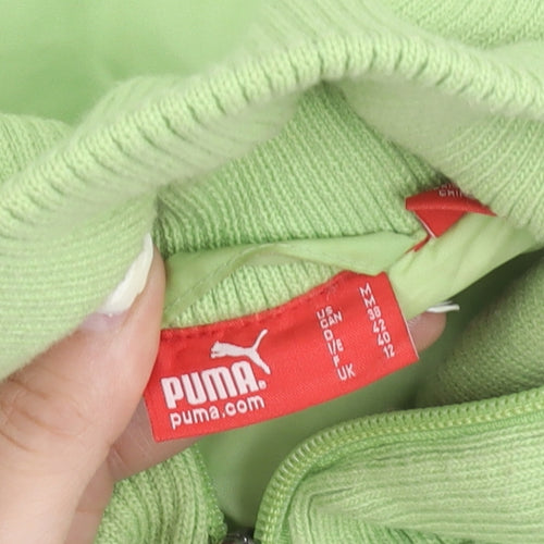 Puma Women's Green Polyester Waistcoat, Size 12