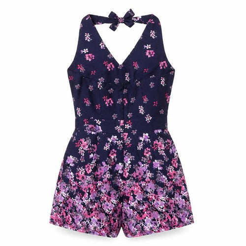 TFNC London Women’s Floral Halter Playsuit, M, Multicoloured