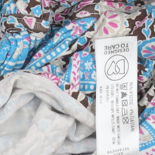 Redherring Maternity Blue Floral Tunic Tank Top Size 12