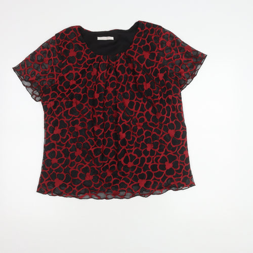 Anna Rose Women's Red & Black Top Size 16