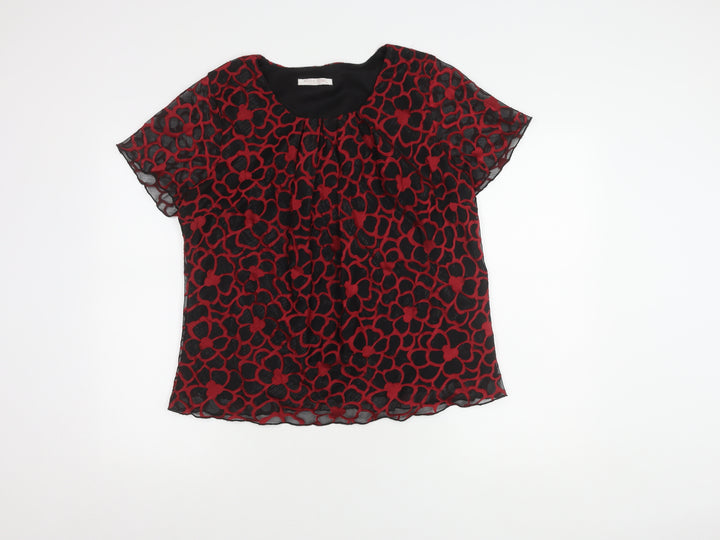 Anna Rose Women's Red & Black Top Size 16