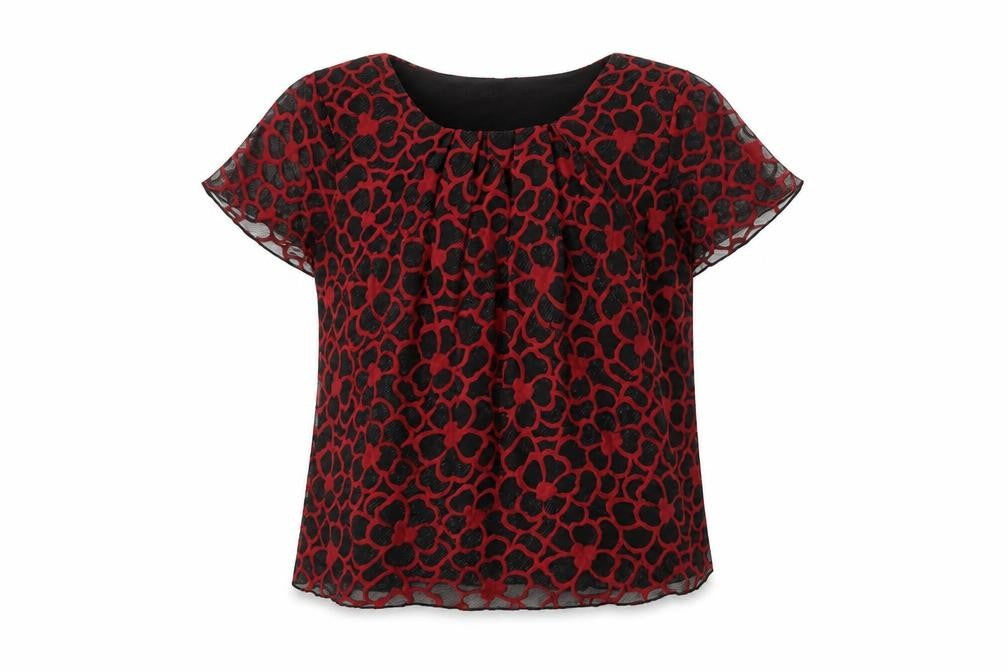 Anna Rose Women's Red & Black Top Size 16
