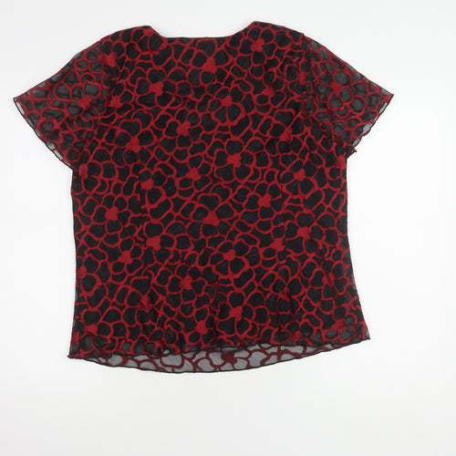 Anna Rose Women's Red & Black Top Size 16