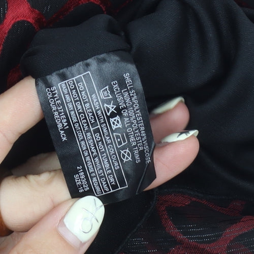 Anna Rose Women's Red & Black Top Size 16