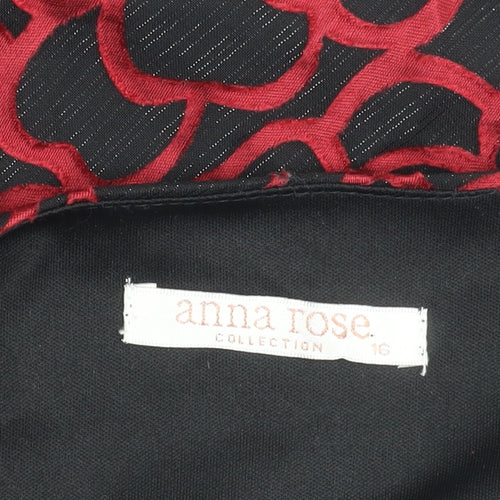 Anna Rose Women's Red & Black Top Size 16