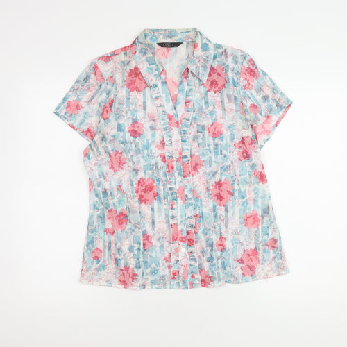 Bm Women's Floral Multicoloured Blouse Size 14