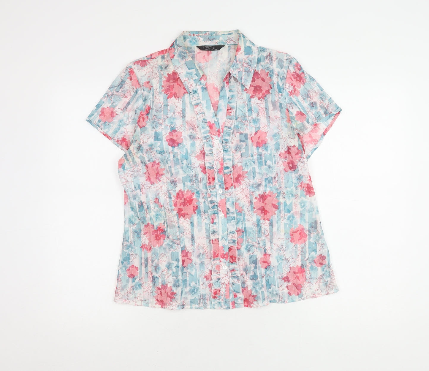 Bm Women's Floral Multicoloured Blouse Size 14