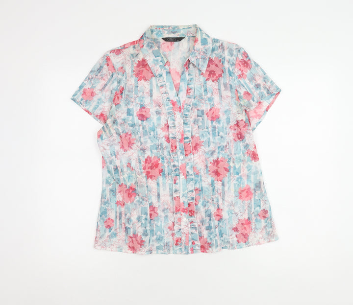 Bm Women's Floral Multicoloured Blouse Size 14