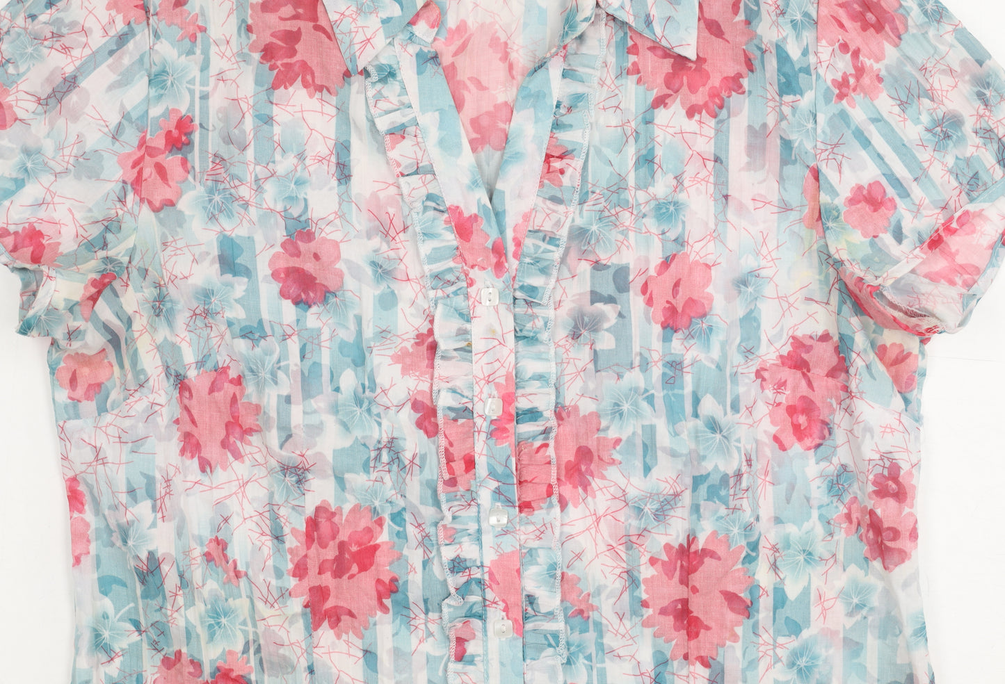 Bm Women's Floral Multicoloured Blouse Size 14