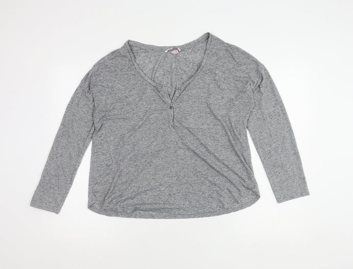 Victoria's Secret Women's Grey M Pyjama Henley Shirt