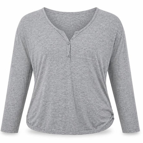 Victoria's Secret Women's Grey M Pyjama Henley Shirt