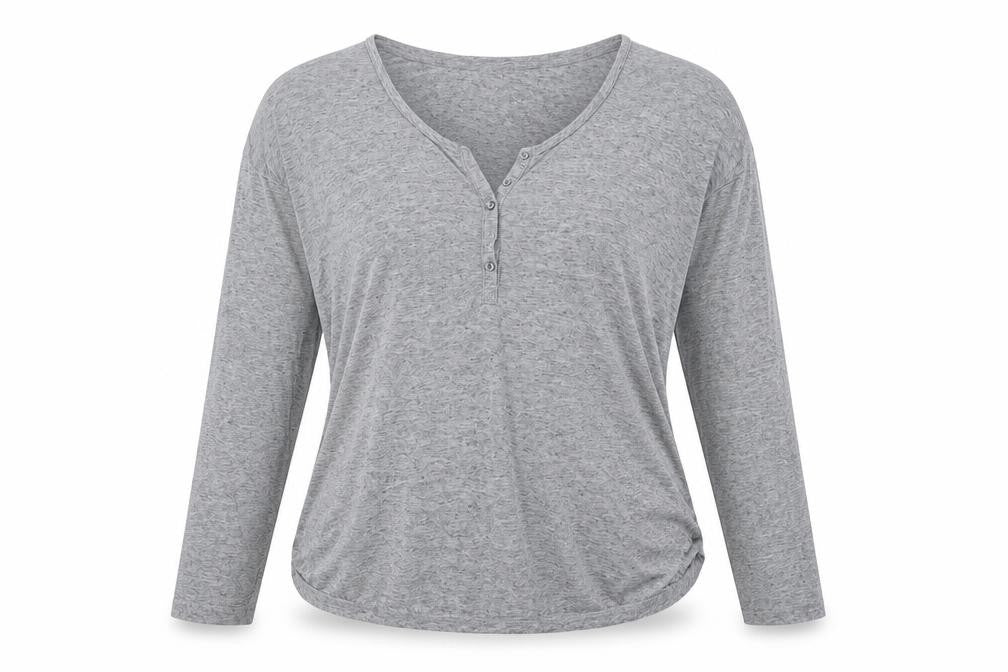 Victoria's Secret Women's Grey M Pyjama Henley Shirt
