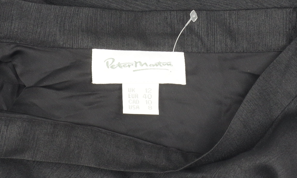 Peter Martin Women's Black Striped Skirt Size 12