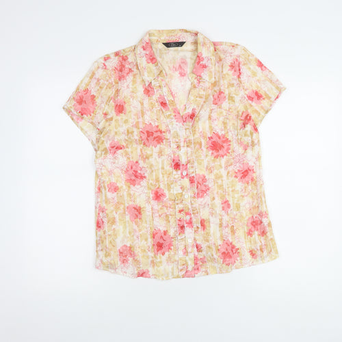 Bm Women's Multicoloured Floral Blouse Size 14