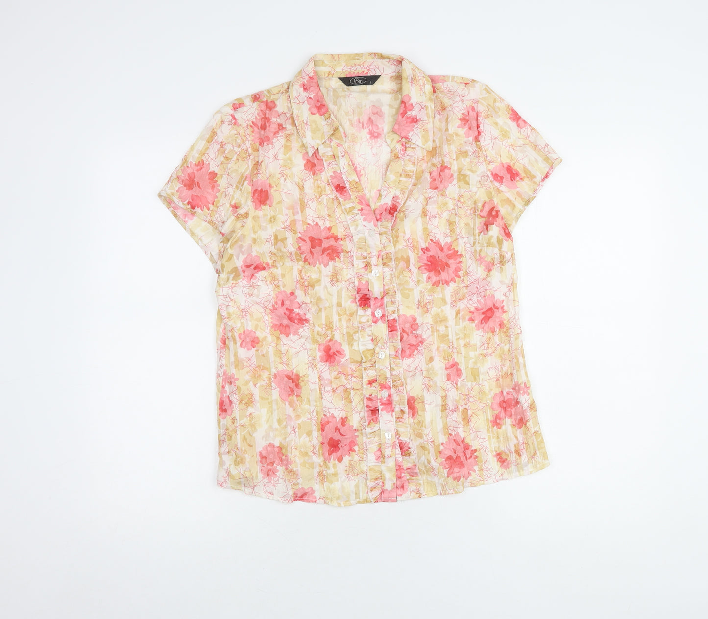 Bm Women's Multicoloured Floral Blouse Size 14