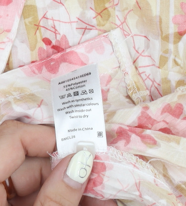 Bm Women's Multicoloured Floral Blouse Size 14