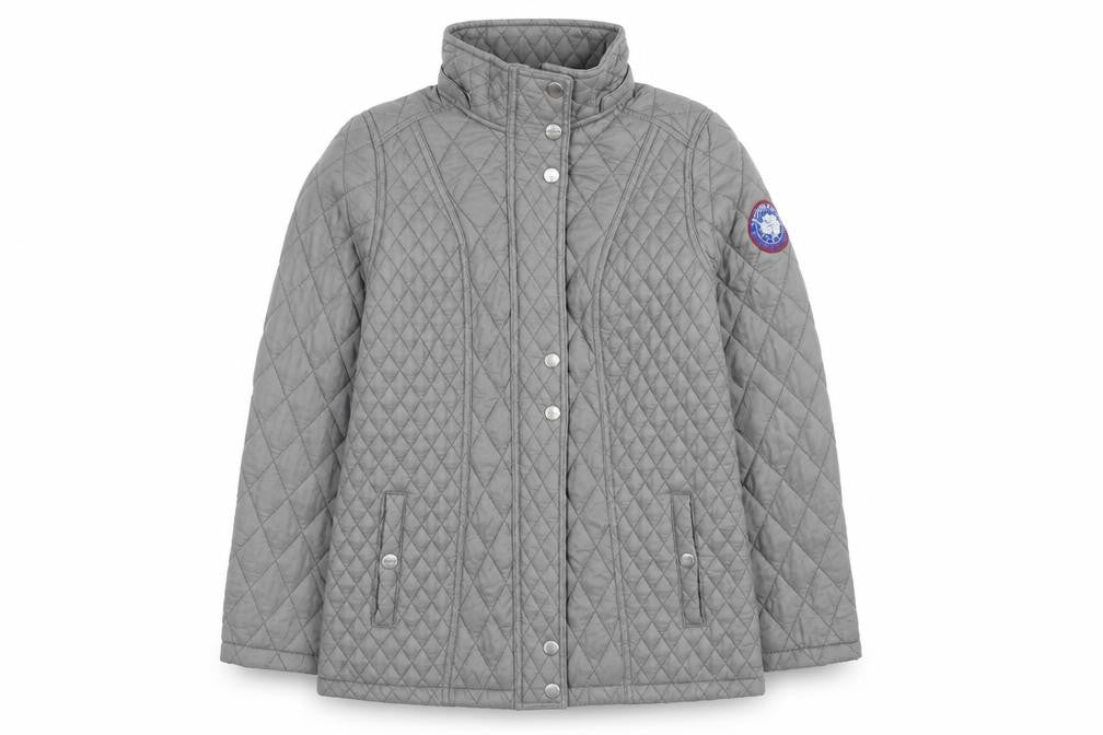 Front view of NTARCTICA Women's Grey Quilted Jacket L Winter