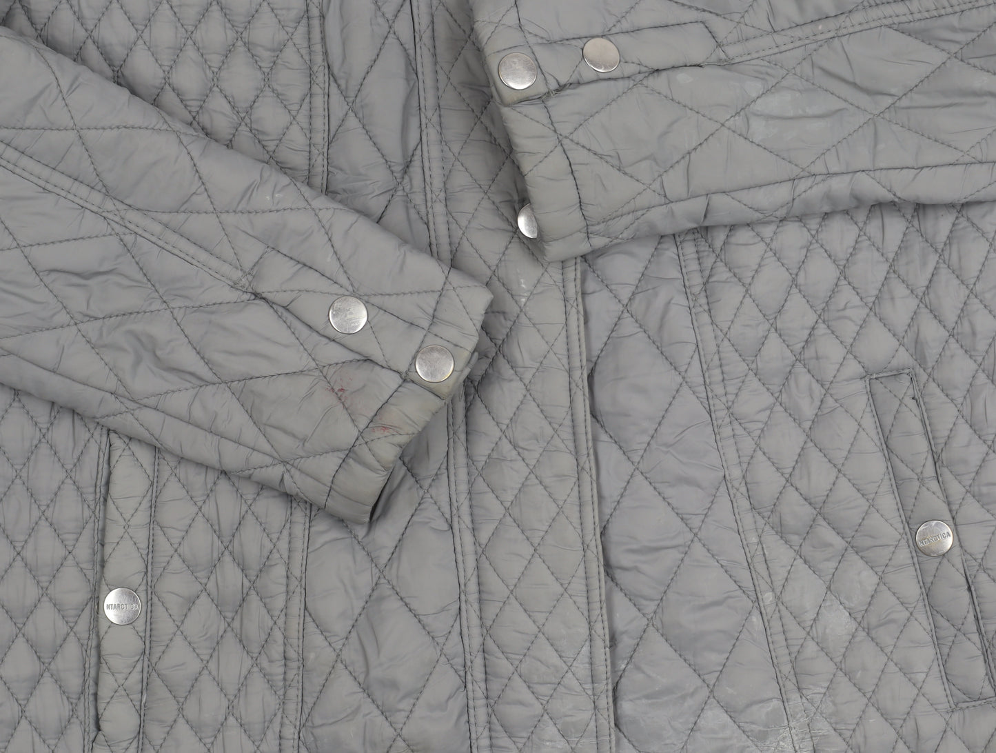 NTARCTICA Women's Grey Quilted Jacket L Winter