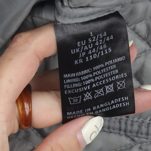 NTARCTICA Women's Grey Quilted Jacket L Winter