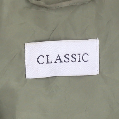 M&S Women's Green Quilted Waistcoat Size 14 Classic Fit