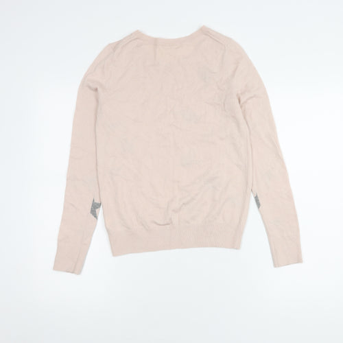 GAP Women's Pink Star Pattern Pullover Jumper XS