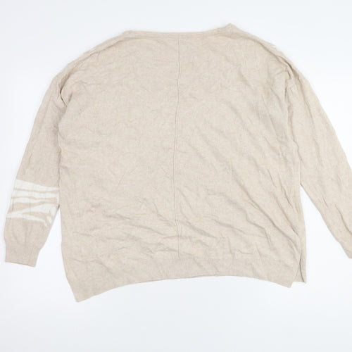 Mint Velvet Women's Beige Pullover Jumper Size M